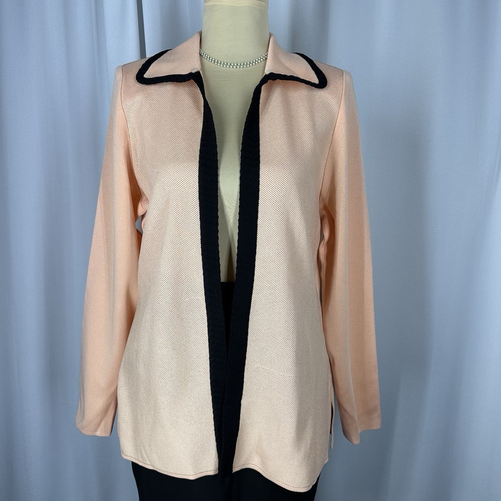 Exclusively Misook Open Front Sweater‎ Jacket Sz S Spring Easter Classic READ